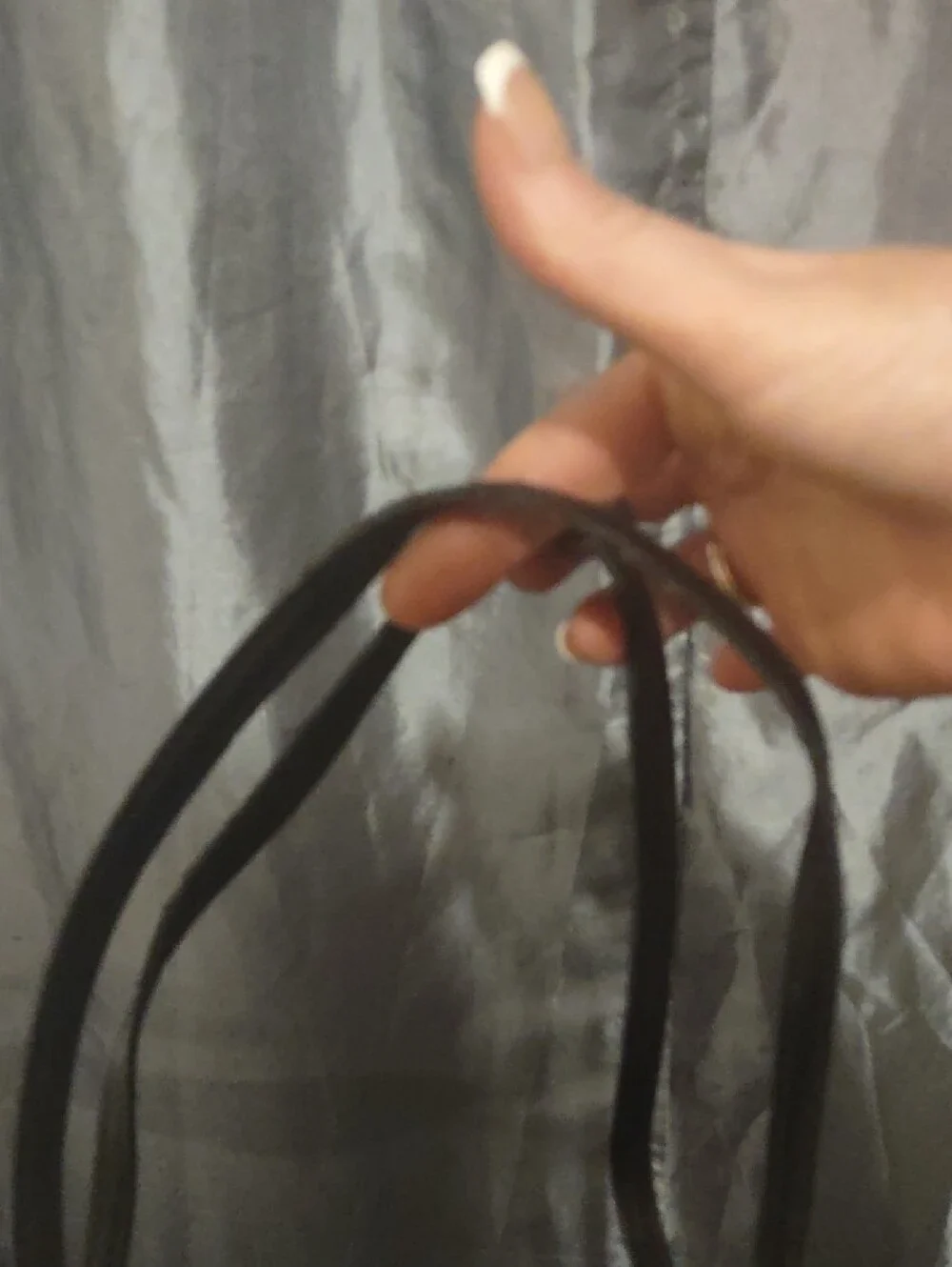 Michael Kors Navy and Black Pebbled Leather Tote